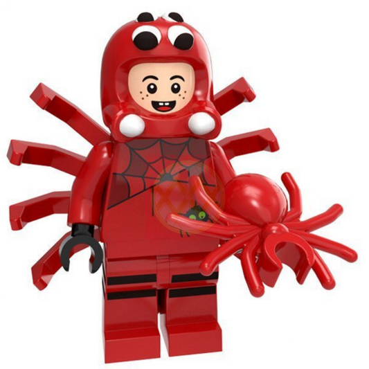 Boy With Spider Animal Costume Lego Compatible Custom Theme Minifigure Block Toys