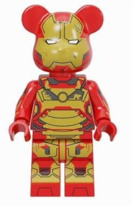 Iron Man Bearbrick Minifigure Lego Compatible Marval Series